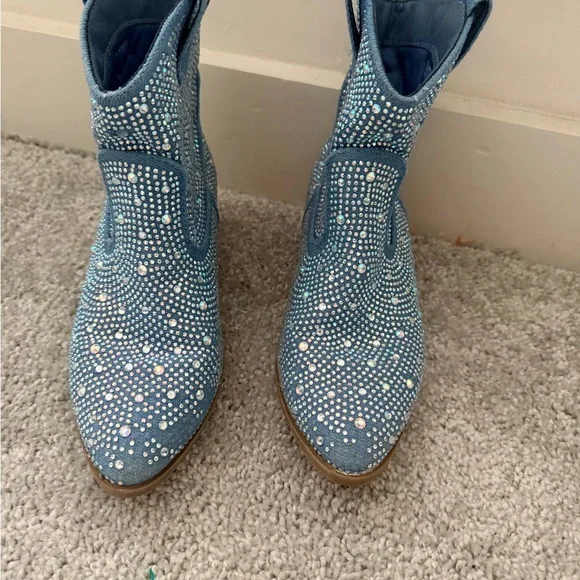 Link Blue Sparkle Kids Boots - Picture 7 of 8